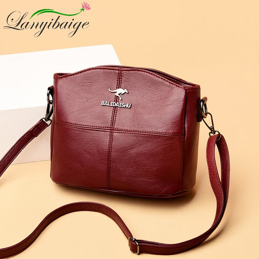 Summer Bag Women&#39;s Large-Capacity Shoulder Bag Top Handbag Ladies 2021 Casual Bag High-Quality Soft Leather Messenger Bag