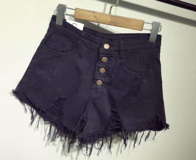 female fashion casual summer cool women denim booty Shorts high waists fur-lined leg-openings Plus size sexy short Jeans