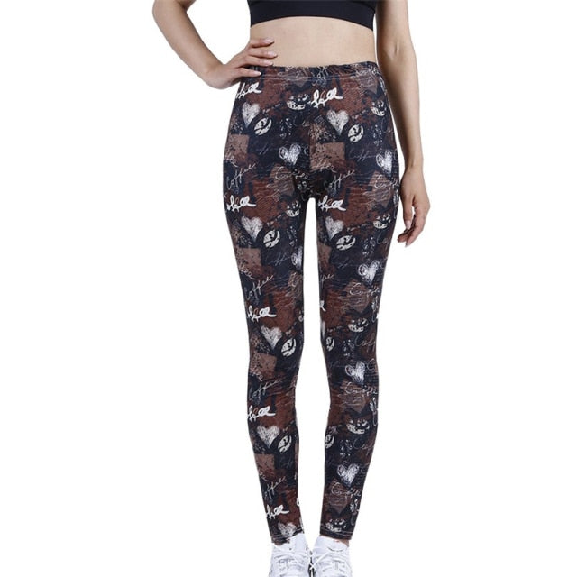 YSDNCHI 2021 Camouflage Womens for Leggins Graffiti Style Slim Stretch Trouser Army Green Leggings Deportes Pants K085