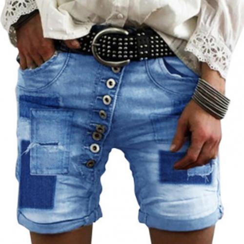 denim shorts jeans Women Shorts Ripped Solid Color Sexy Cotton Blend Broken Hole attractive Leisure Shorts Summer