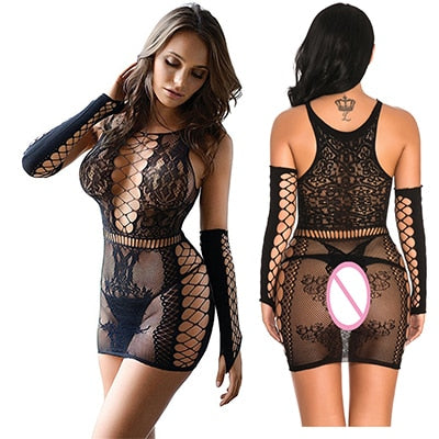 Porno Sexy Lingerie Lenceria Sensual Mujer Babydolls Fishnet Lenceria Mujer Erotic Langerie Feminina Lenceria Free Size qq571