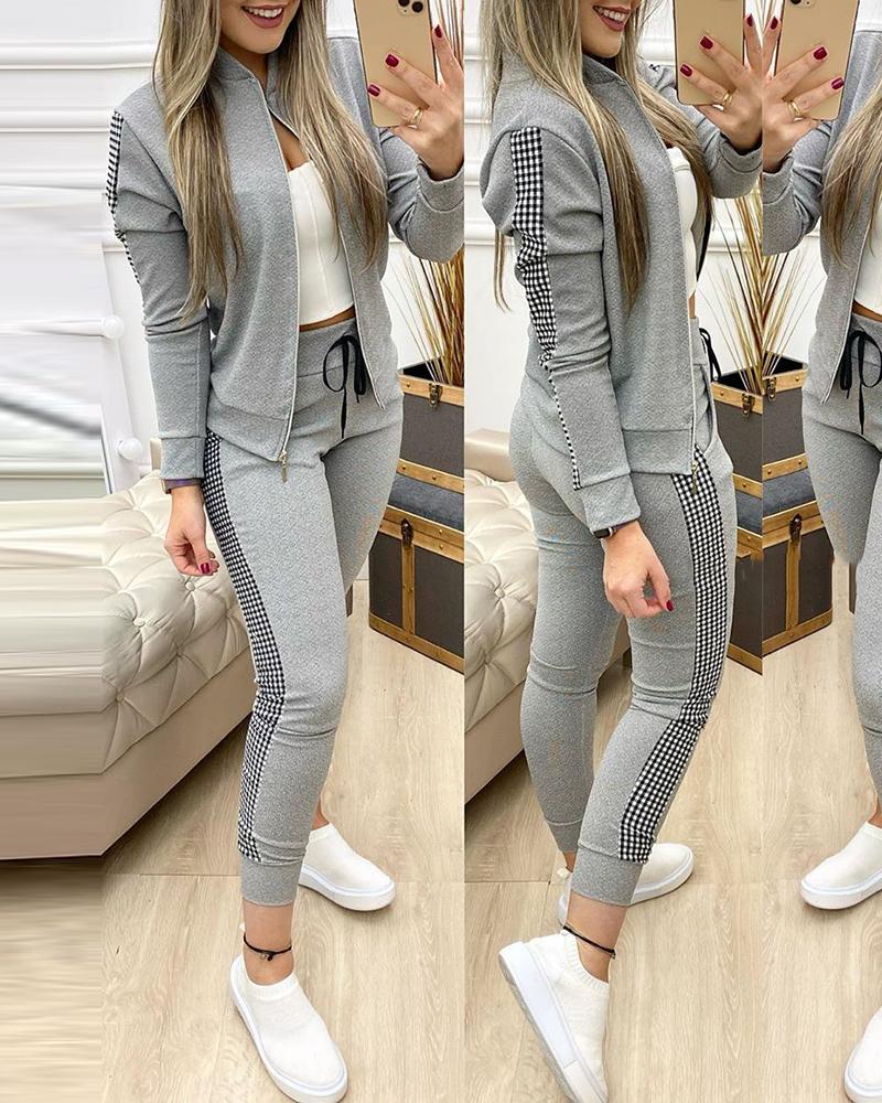 2021 Women Two Piece Set Outfits Autumn Women&#39;s Tracksuit Zipper Top And Pants Casual Sport Suit Winter 2 Piece Woman Set