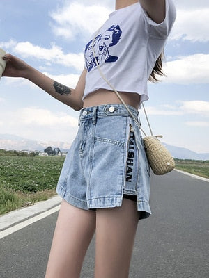 Fashionable Women Jeans Shorts 2022 Summer Jeans High Waisted Shorts Girls White Short Jeans Khaki Wide Leg casual Denim Shor