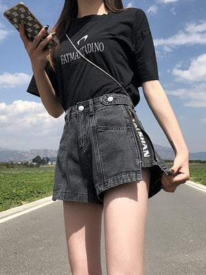 Fashionable Women Jeans Shorts 2022 Summer Jeans High Waisted Shorts Girls White Short Jeans Khaki Wide Leg casual Denim Shor