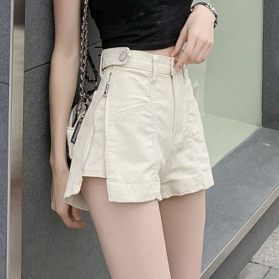 Fashionable Women Jeans Shorts 2022 Summer Jeans High Waisted Shorts Girls White Short Jeans Khaki Wide Leg casual Denim Shor