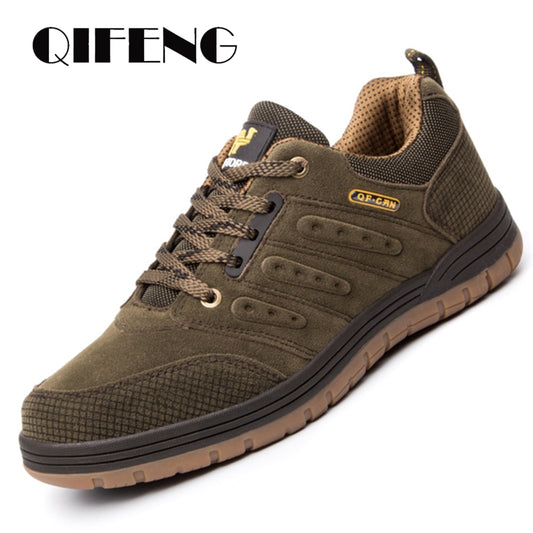 Men Outdoor Casual Flat Shoes Classic Style Hiking Shoes Wear Resisting Anti-Skid Walking Middle Aged Male Jeans Footwear Winter