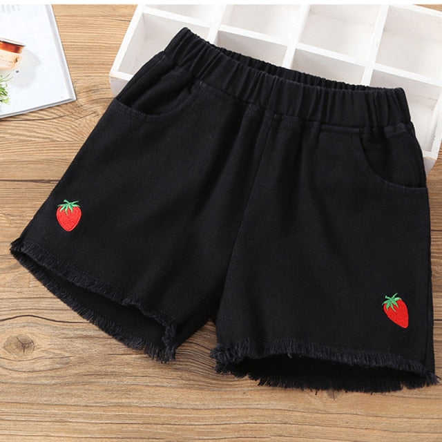 New Summer Solid Color Children Kids Baby Toddler Girls Clothes Denim Shorts Pants for Girls Long Jeans Long Pans for Autumn