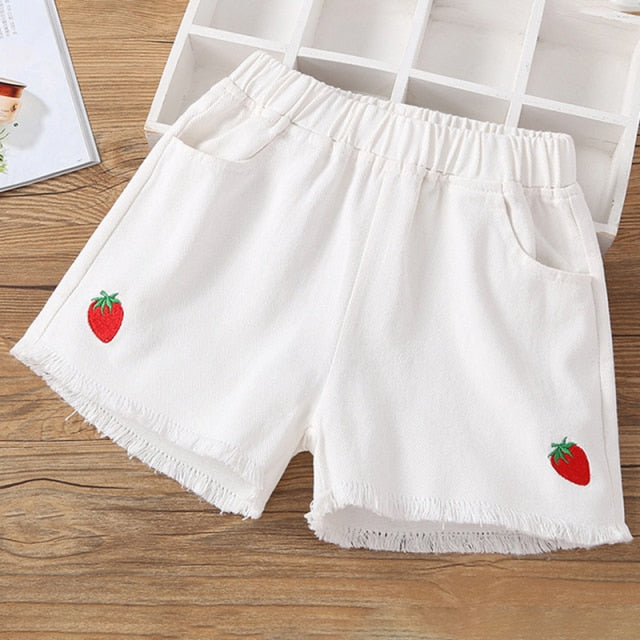 New Summer Solid Color Children Kids Baby Toddler Girls Clothes Denim Shorts Pants for Girls Long Jeans Long Pans for Autumn