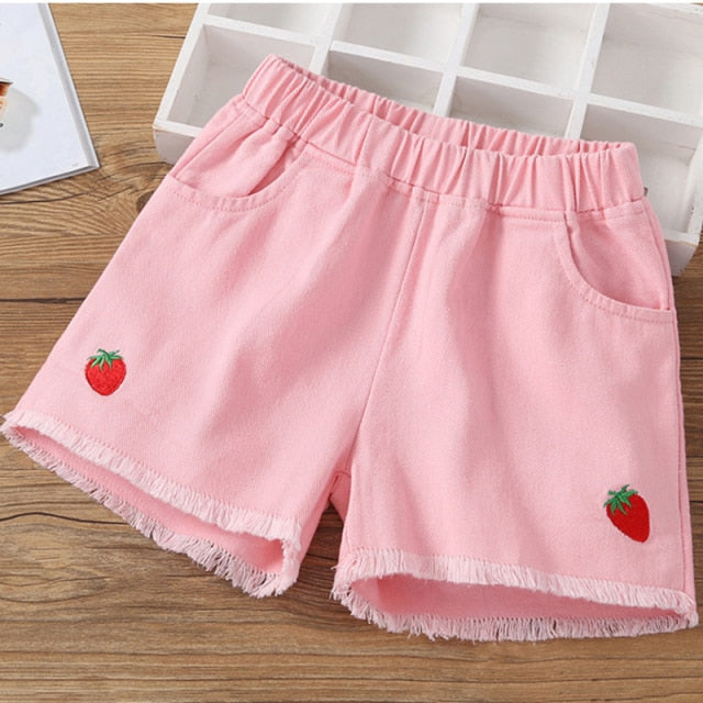 New Summer Solid Color Children Kids Baby Toddler Girls Clothes Denim Shorts Pants for Girls Long Jeans Long Pans for Autumn