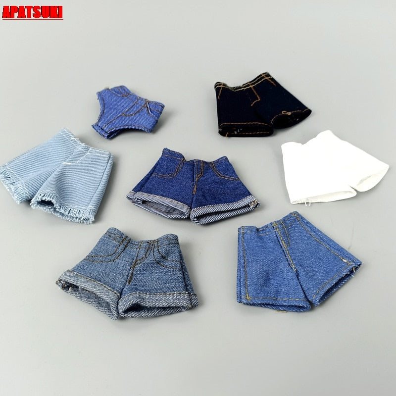 Multi-style Fashion Denim Jeans Bottoms Shorts For Barbie Doll Clothes Outfits Short Pants For Blythe Dolls Accessories 1/6 Toys