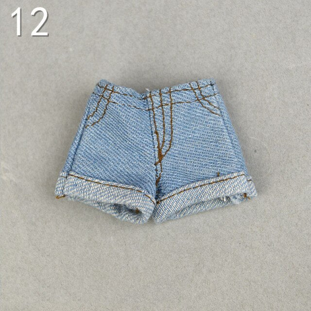 Multi-style Fashion Denim Jeans Bottoms Shorts For Barbie Doll Clothes Outfits Short Pants For Blythe Dolls Accessories 1/6 Toys