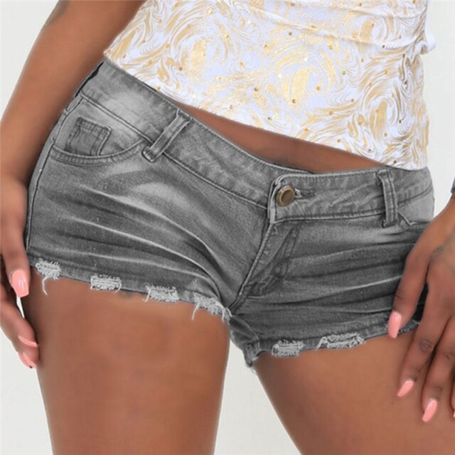 Casual Blue Denim Shorts Women Sexy High Waist Buttons Pockets Slim Fit Shorts 2021 Summer Beach Streetwear Jeans Shorts